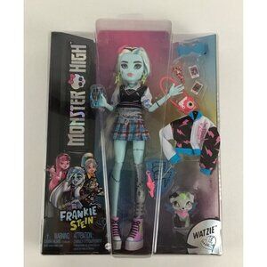Monster High Frankie Stein with Pet Dog Watzie Generation 3 Reboot Doll 2022 New